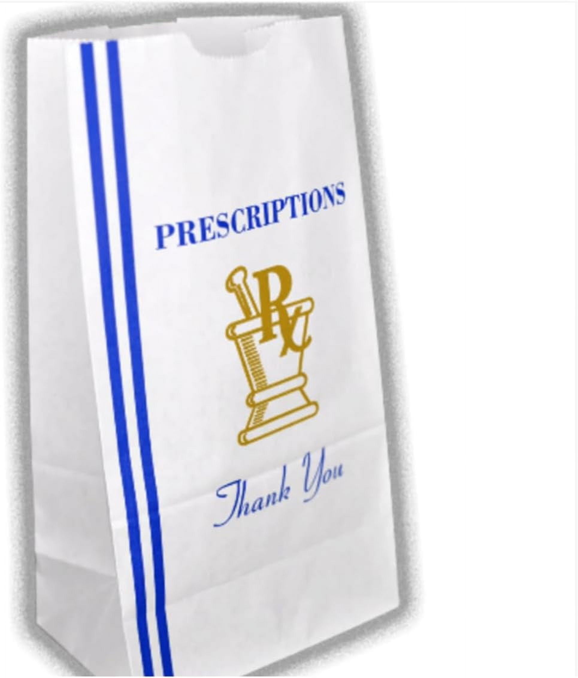 1000 Pack Pharmacy Bag, TY Design White Prescription Bag 6