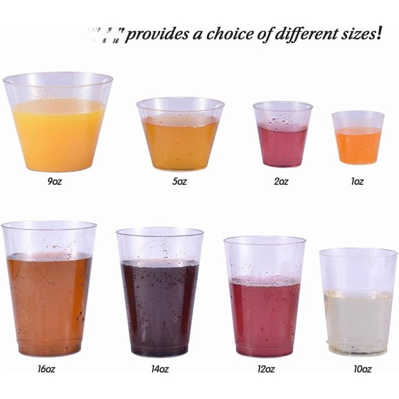 1000 Pack Plastic Shot Glasses-2 oz Disposable Cups 2 Ounce Plastic Shot Cups Ideal for Whiskey, Tasting,Food Samples,Perfect for Halloween, Thanksgiving,Christmas Party