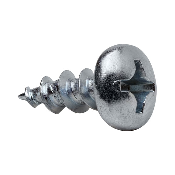 1000 Pack Rok Hardware #12-8 x 5/8" Phillips Pan Head Coarse Thread Type 17 Zinc Plated Wood Screws