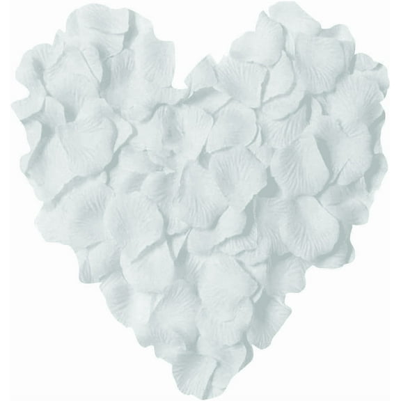 1000 Pack Rose Petals, Artificial Fake Rose Petals Decoration, Great for Romantic Night, Engagement, Party, Event Flower Decorations, Marry Me Proposal Weddings, 1.77x1.77inch, White