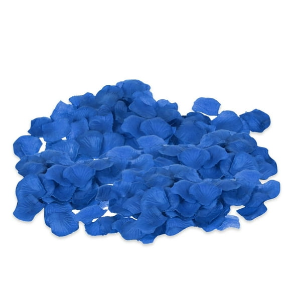 1000 Pack Rose Petals - Artificial Fake Rose Petals Decoration, Great for Special Romantic Nights Room Decorations Marry Me Proposal Weddings, Large Size 1.77x1.77inch (Dark Red/ Blue)
