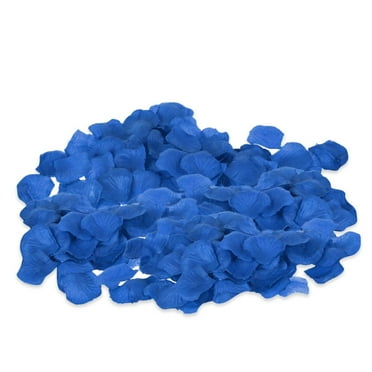 1000 Pack Rose Petals, EEEkit Artificial Fake Rose Petals Decoration, Great for Special Romantic Nights Room Decorations Marry Me Proposal Weddings, Large Size 1.77x1.77inch (Dark Red/ Blue)