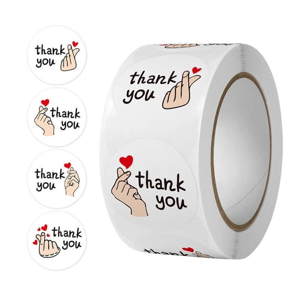 1000 Pack Thank You Stickers, Self Adhesive Labels for Small Business Packaging, TIKA