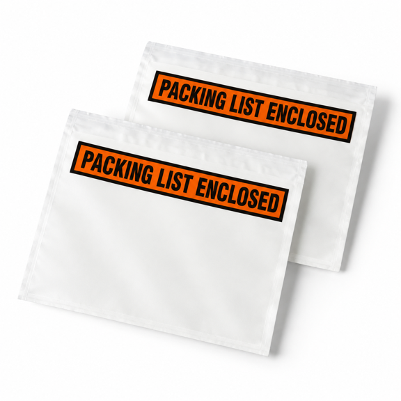 1000 Packing List Envelope Pouches, 7.5 x 5.5 Inch White Shipping Mailing Envelopes