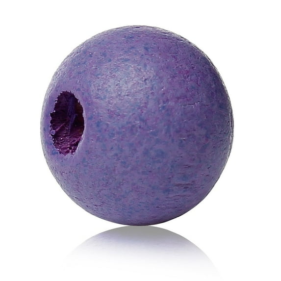 1000 Painted Purple Round Wood Beads 8mm with 2mm Hole