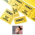 thumbnail image 1 of 1000 Pc 50/50 Double Stub Raffle Tickets Split Coupon Entry Fair Party Yellow 2", 1 of 4