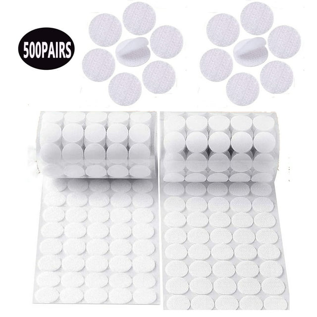 1000 Pcs 20mm SelfAdhesive Strong Velcro Dots for DIY Crafts, Metal