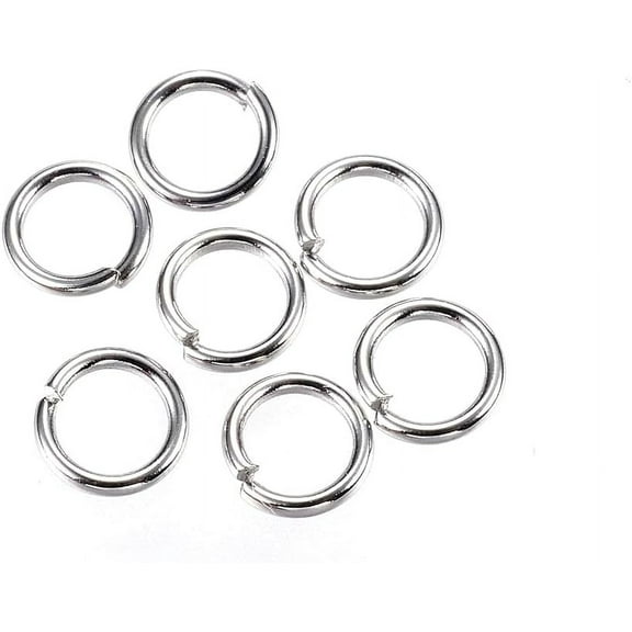 1000 Pcs 5mm Open Jump Rings Resistant 304 Stainless Steel Rings Connector Open Tools for Jewelry Making Necklaces Bracelet Earrings Keychain 5x0.8mm 20 Gauge Stainless Steel Color