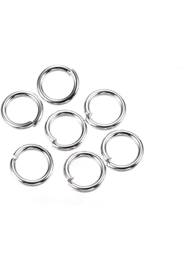 1000 Pcs 5mm Open Jump Rings Resistant 304 Stainless Steel Rings Connector Open Tools for Jewelry Making Necklaces Bracelet 5x0.8mm 20 Gauge