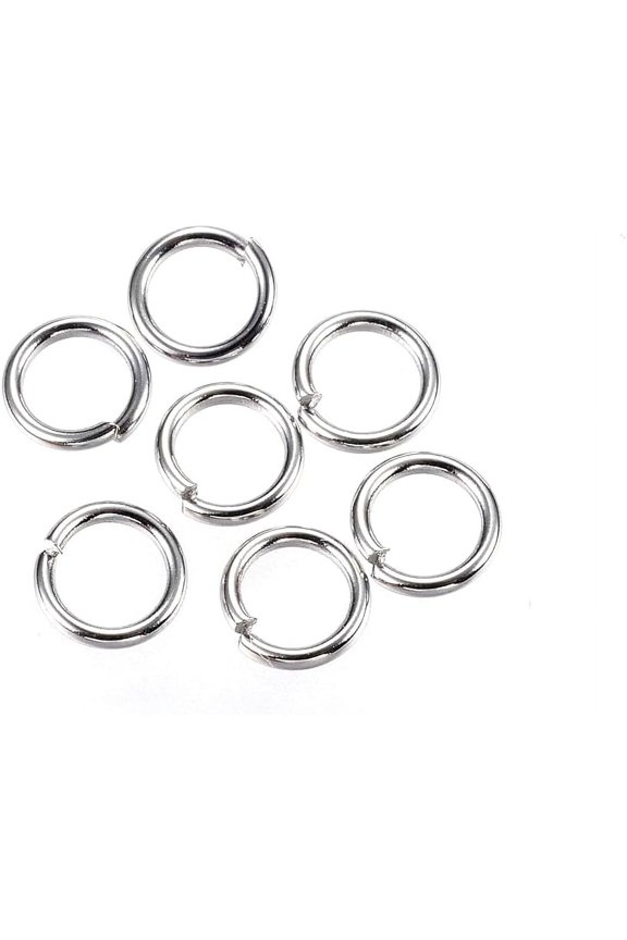 1000 Pcs 5mm Open Jump Rings Resistant 304 Stainless Steel Rings Connector Open Tools for Jewelry Making Necklaces Bracelet 5x0.8mm 20 Gauge