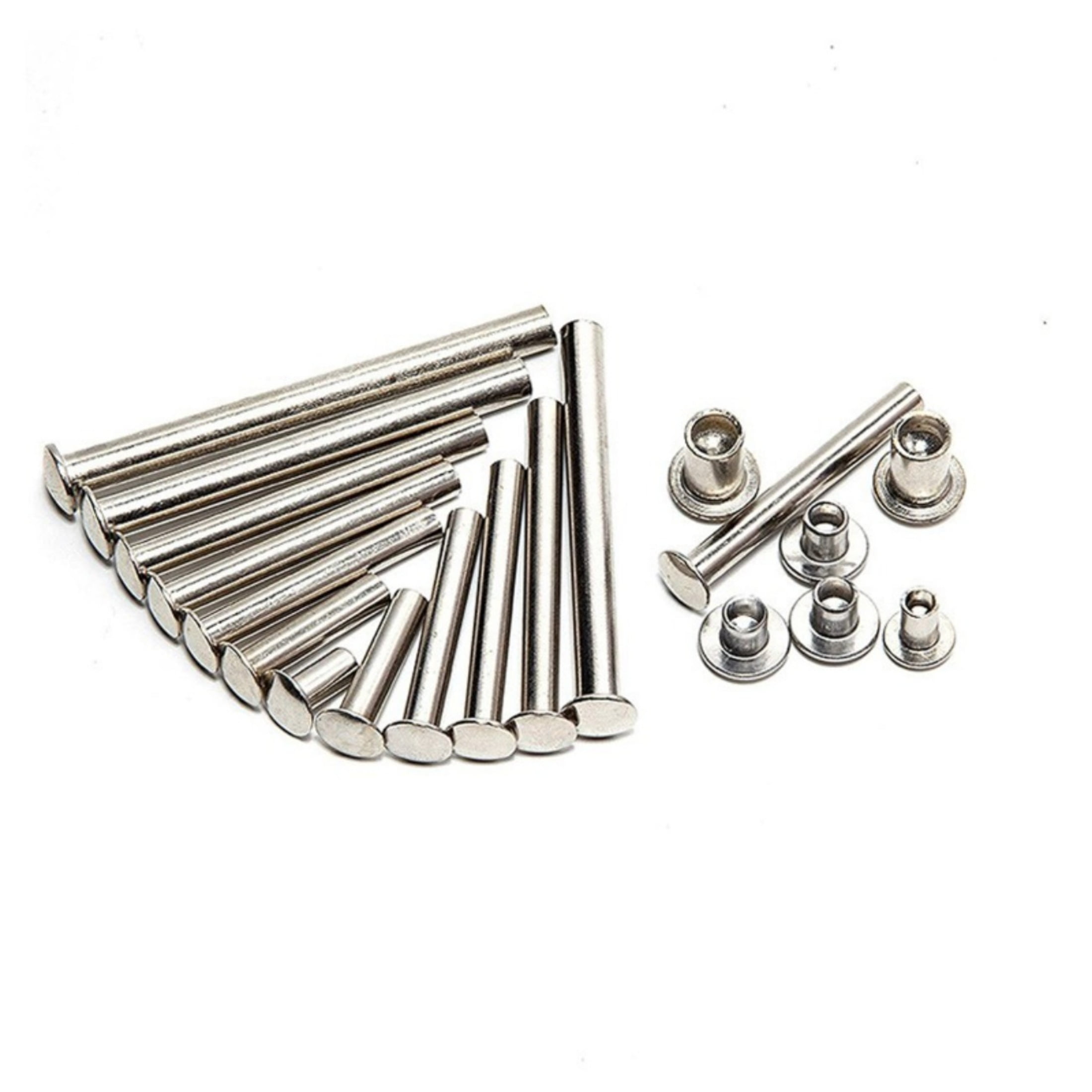 1000 Pcs Aluminum Large Flat Head Hollow Rivet Screws M2.5x12mm.