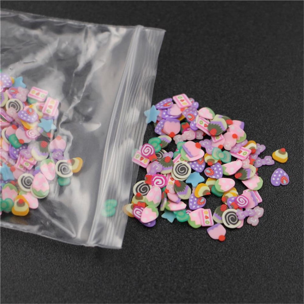 1000 Pcs/Bag 3D Polymer Clay Nail Art Decals Nail Art Stickers DIY