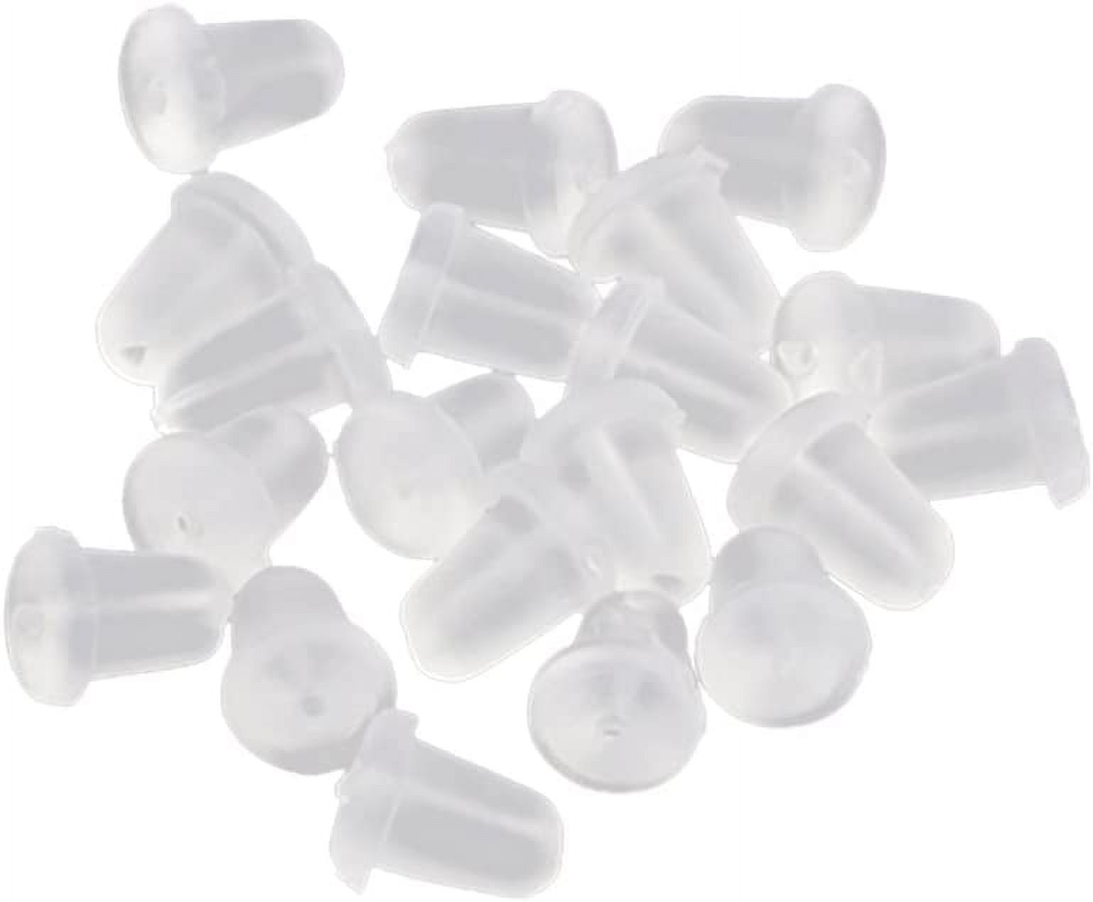 1000 Pcs Clear Earring Backs Safety Silicone Earring Clutch Earring Pads Earrings Jewelry Accessories for Women - image 1 of 5