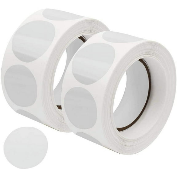 1000 Pcs Clear Retail Package Seals, 1 Inch Round Circle Wafer Seal Sticker Clear Round Labels for Envelopes, Box and Gift Packaging (500 Per Roll)