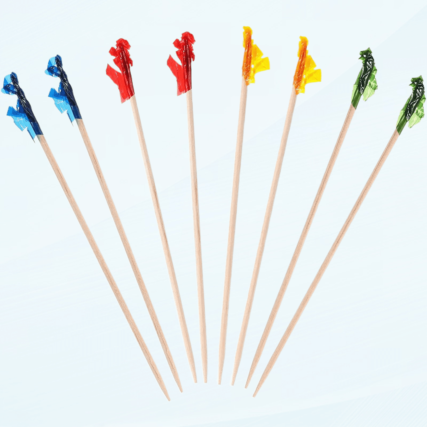 1000 Pcs Cocktail Picks Sticks, Frill Toothpicks for Appetizers, 4 Inch Bamboo Skewers, Fancy Appetizer Picks for Various Parties, Colorful Tooth Picks for Fruit, Drinks, Sandwiches, Party Supplies