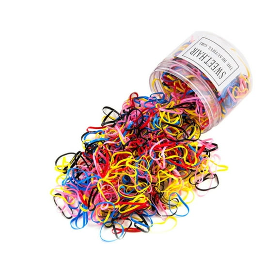 1000 Pcs Colorful Rubber Bands for Kids Stylish Hair Rope Flexible Elastic Hair Ties for Daily Use Ideal for Ponytails for Various Hairstyles