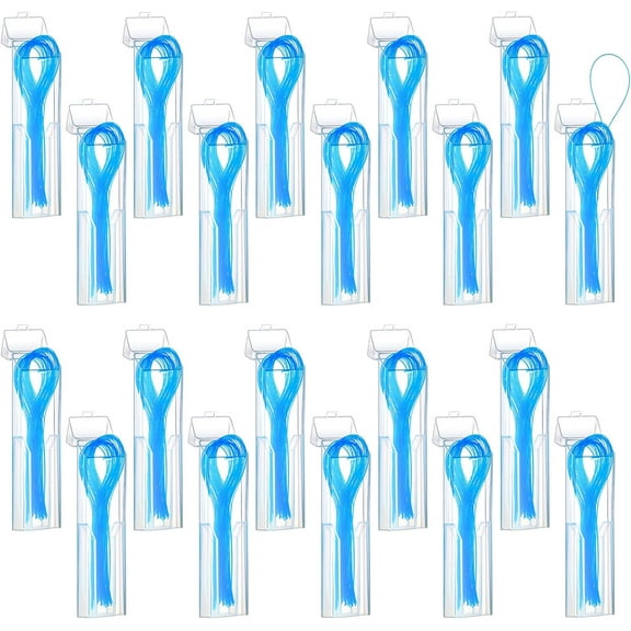 1000 Pcs Dental Floss Threaders Deep Clean Floss for Braces, Bridges, and Implants, Multifunctional Nylon Loop Design for Your Teeth, Pack of 20(Blue)