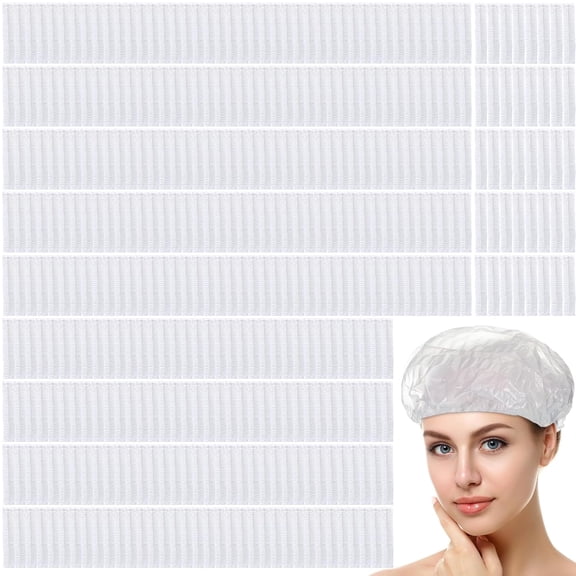 1000 Pcs Disposable Shower Caps Waterproof Plastic Bath Caps Bulk, Elastic Hair Processing Thick Waterproof Bath for Women, Spa Party Travel, Hair Salon (Clear)