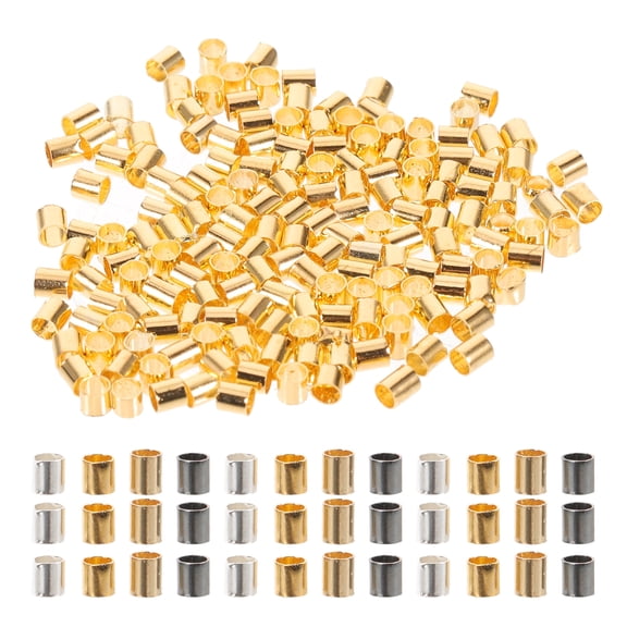 Crimp Beads for Jewelry Making Assorted Color Iron Material 1000pcs Compact Lightweight