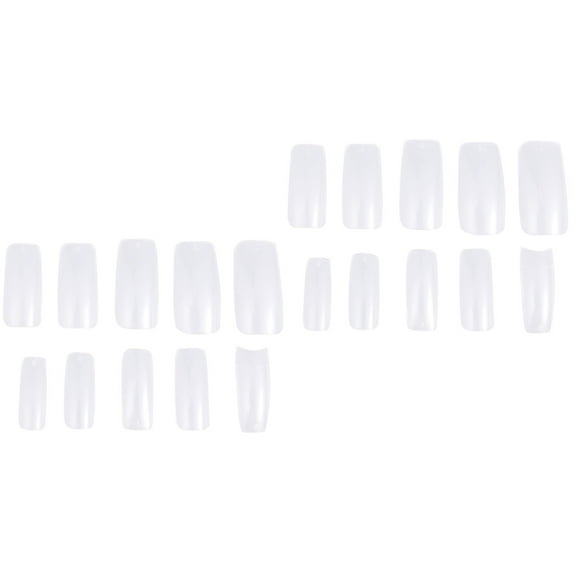 1000 Pcs False Nails with Glue Transparent Tips Fake