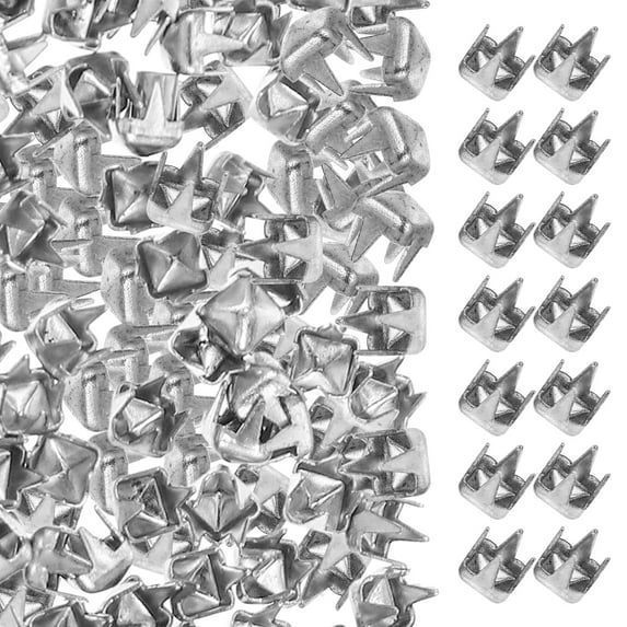 1000 Pcs Four Claw Nails Caps Rivet Tool Mini Spike Studs Decorative Rivets Bags Square Iron Plating