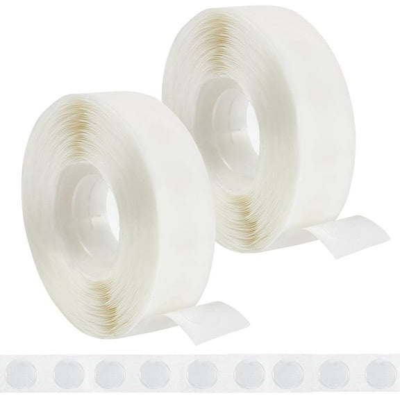 1000 Pcs Glue Point Clear Balloon Glue Dots, Double Sided, Transparent, 1cm/0.4inch in Diameter, for Craft Scrapbook Birthday Wedding Decoration