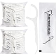 thumbnail image 1 of 1000 Pcs Individually Wrapped Floss Picks Bulk Dental Floss Picks Flossers for Adult Travel & Daily Use, Oral Teeth Clean Tight Space Deep Cleaning Plaque Remover (White), 1 of 4