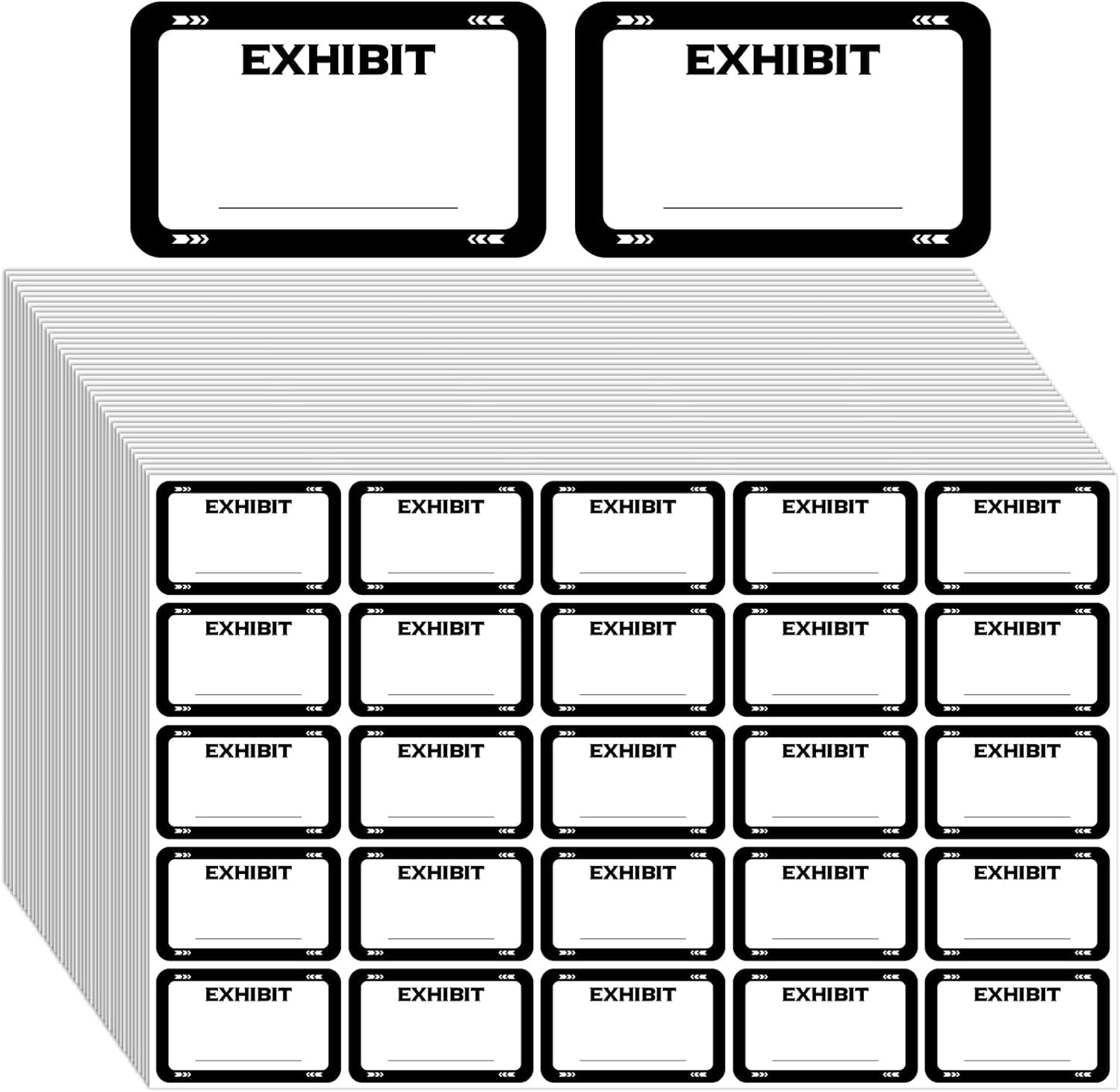 1000 Pcs Plaintiff Exhibit Stickers 1.65 x 1'' Legal Exhibit Labels ...