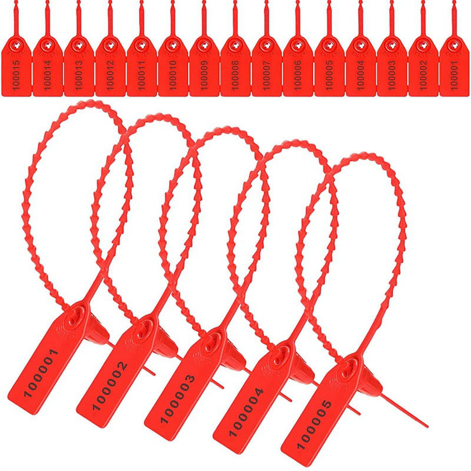 1000 Pcs Plastic Tamper Fire Extinguisher Security Tags Seals Safety Numbered Zip Ties Labels - View #4
