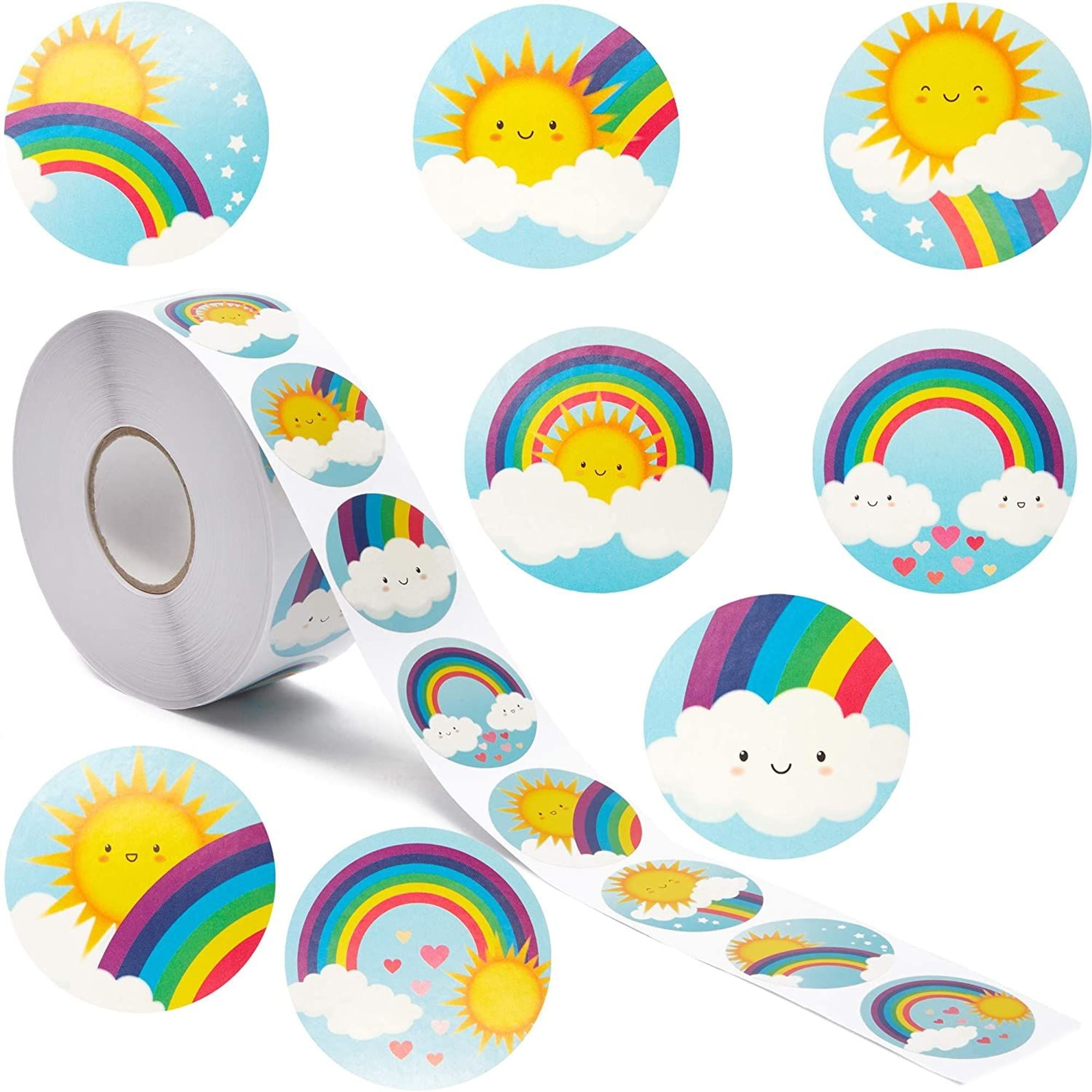 Stickers Glitter Pack 10 Sheets Lovely Rainbow Heart Bow Sticker Cartoon Kids Scrapbooking School Reward Xmas Birthday Party Favors Reward Gift (03)