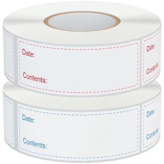 1000 Pcs Removable Freezer Labels for Food Containers 1 x 3, Quivanta Waterproof Food Storage Labels for Containers, Oil Resistant No-Residue Easy Clean for Kitchen Restaurants Grocery Stores Markets