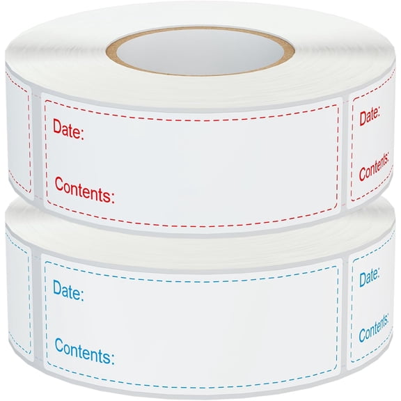 1000 Pcs Removable Freezer Labels for Food Containers 1 x 3, Waterproof Food Storage Labels for Containers, Oil Resistant No-Residue Easy Clean for Kitchen Restaurants Grocery Stores Markets