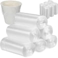thumbnail image 1 of 1000 Pcs Sanitary Napkin Disposal Bags, 3 Gallon Trash Can Liners, Feminine Hygiene Wastebasket Liners, Small Clear Unscented Trash Bags for Bathroom, Office, Kitchen, 15.75 X 15.75 Inch,10 Roll, 1 of 4