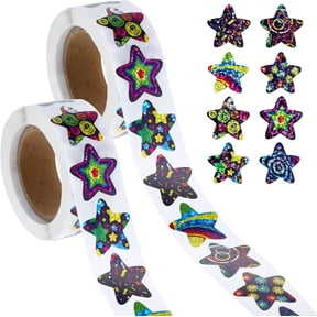 FacoFaco 1000 Pcs Small Star Stickers, 2 Roll Reward Self-Adhesive Stickers Stars for DIY School Classroom Teacher Supply