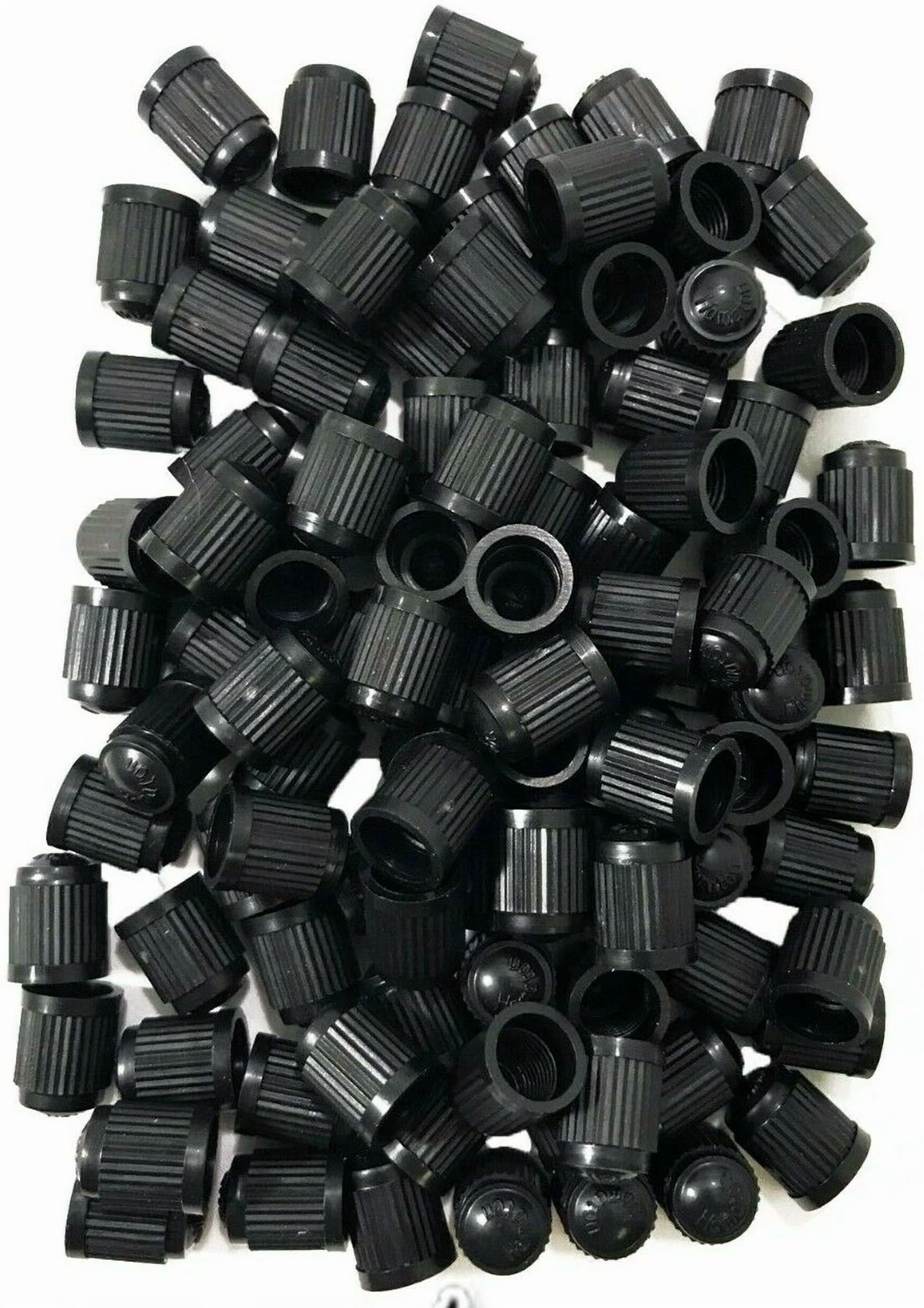 1000 Pcs Universal Black Plastic Car Motor Tire Valve Stem Caps