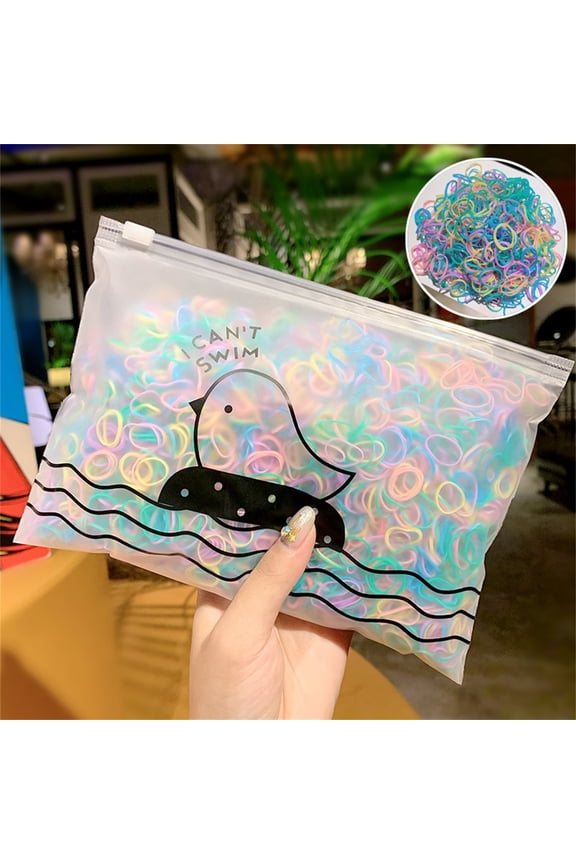 1000 Per/Pack Rubber Band Bracelet Kit Mini Elastic Hair Ties Colorful Small Rubber Bands Thin Tiny Hair Tie for Toddler Baby Girl Styling Ponytails Holders