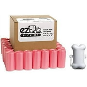 1000 Pet Waste Disposal Poop Bags with Dispenser Pick Up Bags Pink