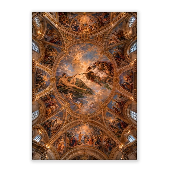 1000-Piece Adult Wood Jigsaw Puzzle, "The Creation of Adam" Sistine Chapel Ceiling Art Puzzle, Renaissance Masterpiece, High-Difficulty, Stress-Relieving, Home Wall Decor, Eco-Friendly, 29.5x19.7in