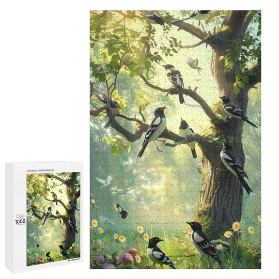 1000 Piece Bird Puzzle, Brain-Teasing Jigsaw for Family Fun, Ideal for Game Nights and Birthday Parties