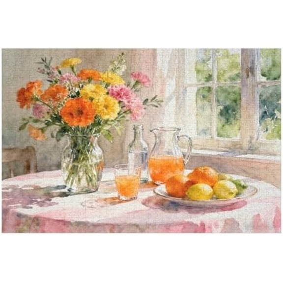1000 Piece Breakfast Letter on Back Puzzle for Adults, 30x20 in – Perfect Interlock & Dust-Free, Home Decor & Family Challenge Kit