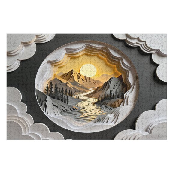 1000 Piece Cave Dawn Puzzle for Adults Scenic Landscape, Challenging Jigsaw Puzzle for Family Game Night, Relaxing DIY Puzzles for Adults Seniors, Perfect Home Dcor Gift