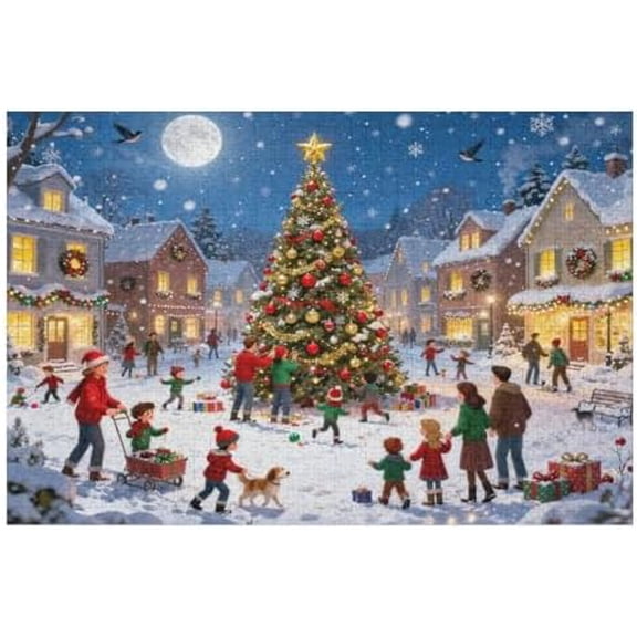 1000 Piece Christmas Countdown 24 Days Calendar Puzzle for Adults, 30"x20" – Festive Home Decoration