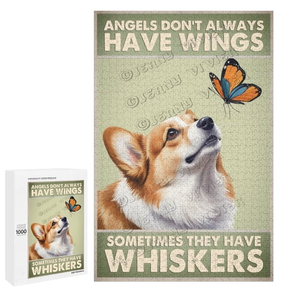 1000-Piece Corgi Dog Puzzle for Adults - A Fun and Relaxing Way to Celebrate Your Love for Dogs,Wooden