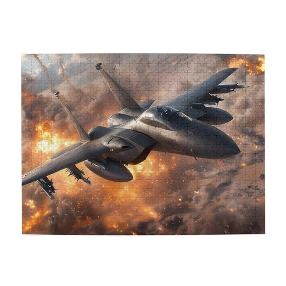 1000 Piece Dynamic Fighter Jet Jigsaw Puzzle For Adults – Intense Air Combat Artwork, Challenging Wooden Brain Game, Relaxing Home Decor & Great Gift For Military Fans