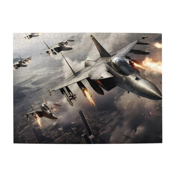 1000 Piece Dynamic Fighter Jets Jigsaw Puzzle For Adults – Vibrant Aerial Combat Art, Challenging & Relaxing Brain Exercise, Great Gift Idea, Home Decor