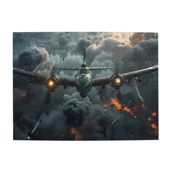 1000 Piece Dynamic War Plane Jigsaw Puzzle For Adults – Challenging & Relaxing Brain Exercise, Intense Aerial Combat Art, Great Gift For Military Enthusiasts, Home Decor