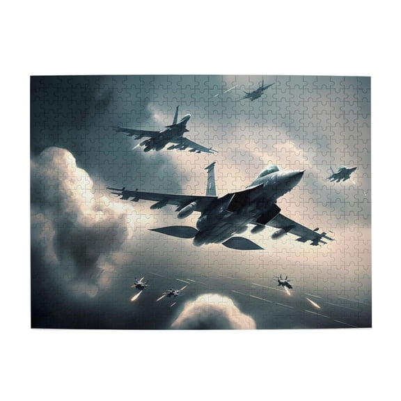 1000 Piece Fighter Jet Air Battle Jigsaw Puzzle For Adults – Dynamic Military Aircraft Game, Challenging Brain Exercise, Relaxing Stress Relief, Unique Home Decor, Thoughtful Gift
