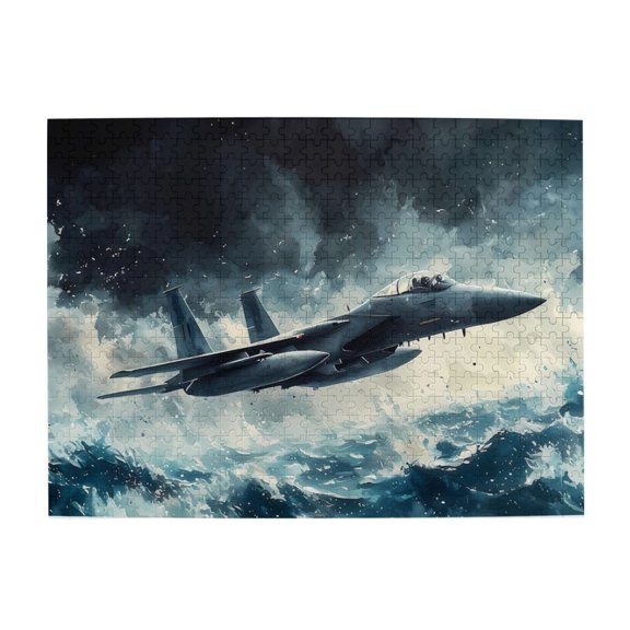 1000 Piece Fighter Jet Jigsaw Puzzle For Adults – Dramatic Military Aircraft Artwork, Challenging Wooden Game, Relaxing Brain Exercise, Ideal Gift And Home Decor