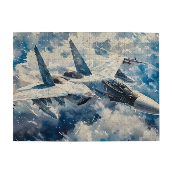 1000 Piece Fighter Jet Jigsaw Puzzle For Adults Captivating Military Aircraft Art, Challenging Wooden Brain Game, Relaxing Activity & Great Gift Idea