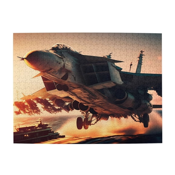 1000 Piece Fighter Jet Takeoff Jigsaw Puzzle For Adults – Challenging Wooden Military Aviation Game, Stunning Sunset Artwork, Relaxing Brain Exercise, Ideal Gift & Home Decor
